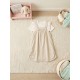 Cream Ruffles Sleeve Top Cream Set Skirt Overall