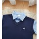 3in1 Blue Shirt Navy Knit Vest Set Pants