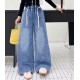 Little Ribbon Wide Denim Pants