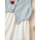 2in1 White Dress and Denim Outer