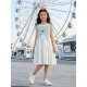 2in1 White Dress and Denim Outer