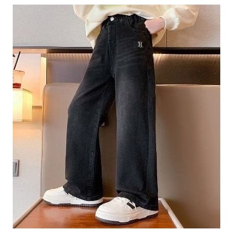 Black Logo Denim Pants