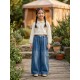Blue Cargo Denim Pants