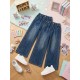 Blue Stripe Denim Pants