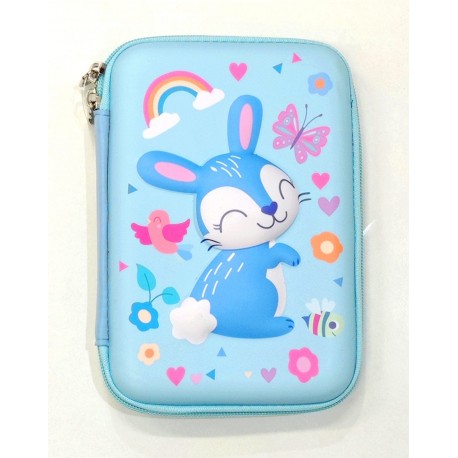 Blue Bunny Big Pencil Case