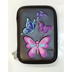 Black Butterfly Big Pencil Case