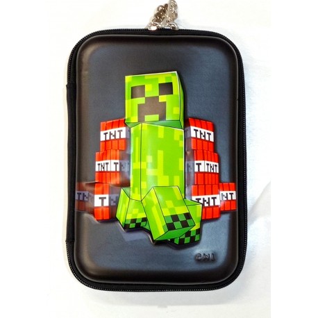 Black TNT M1necraft Big Pencil Case