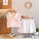 Pink Strawberry Lace Top Set White SkIrt
