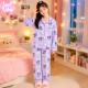 Purple Kur0mi Button Pyjamas