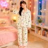 Cream Dog Button Pyjamas