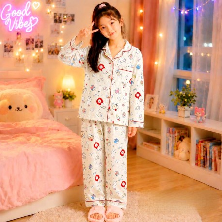 Red Telephone Button Pyjamas
