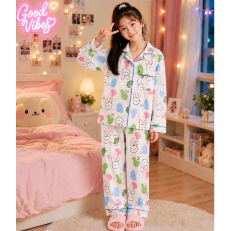 Cute Bunny Button Pyjamas