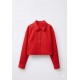 2in1 Red Crop Shirt with Scarf