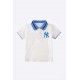 NY White Blue Polo Shirt