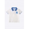 NY White Blue Polo Shirt