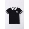NY Black White Polo Shirt