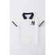 NY White Black Polo Shirt