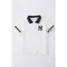 NY White Black Polo Shirt