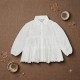 White Laser Cut Layers Shirt