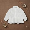 White Laser Cut Layers Shirt