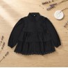 Black Laser Cut Layers Shirt