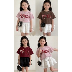 Pink Coco Pearl Top Set Skirts