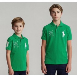 Green 3 Horse Polo Shirt