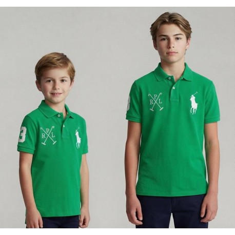 Green 3 Horse Polo Shirt