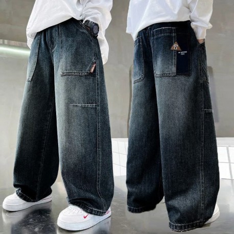 Dark Grey 7 Korean Style Denim Pants