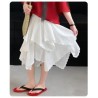 White Assimetrical Layered Skort