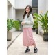 Pink Cargo Midi Skirt