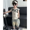 Cream Boy Top Set Denim Pants