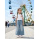 Light Blue Wide Denim Pants