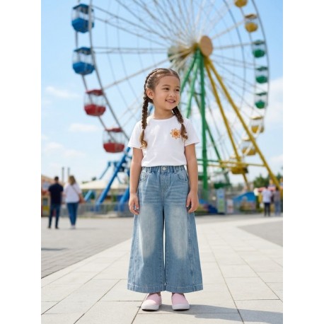 Light Blue Wide Denim Pants