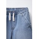 Blue Denim Pull On Short