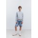 Blue Denim Pull On Short