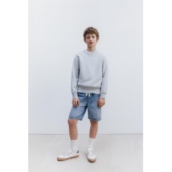 Blue Denim Pull On Short