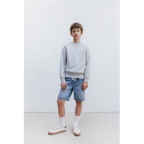 Blue Denim Pull On Short