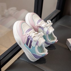 White Pink Stripe Shoes