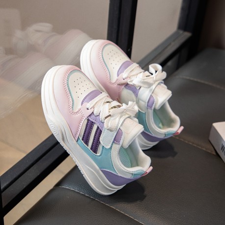 White Pink Stripe Shoes