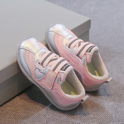 Pink Silver Heart Shoes