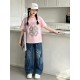 Love Sparkle Top Set Denim Cargo Pants