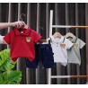 Bear Top Set Soft Denim Shorts