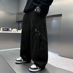 Black Side Zipper and Pocket Pants