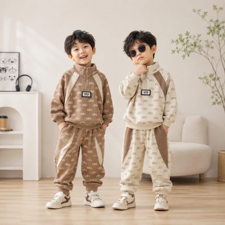 Cream Brown Al0 Sport Set