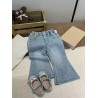 Rhinestone Pull On Denim Pants