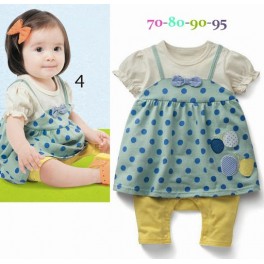 Romper Blue Polkadot 