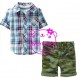 BabyBears Blue Plaid Army Set