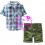 BabyBears Blue Plaid Army Set