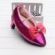 Hotpink Shiny Ribbon Prewalker Heels